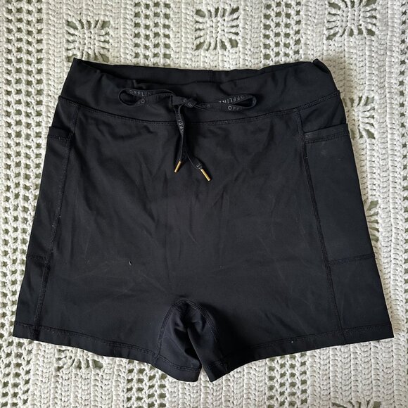 Aerie Offline Goals Pocket Drawcord 4" Shortie Bike Shorts Black XL - Picture 2 of 7